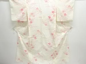 駒絽花に萩模様小紋着物